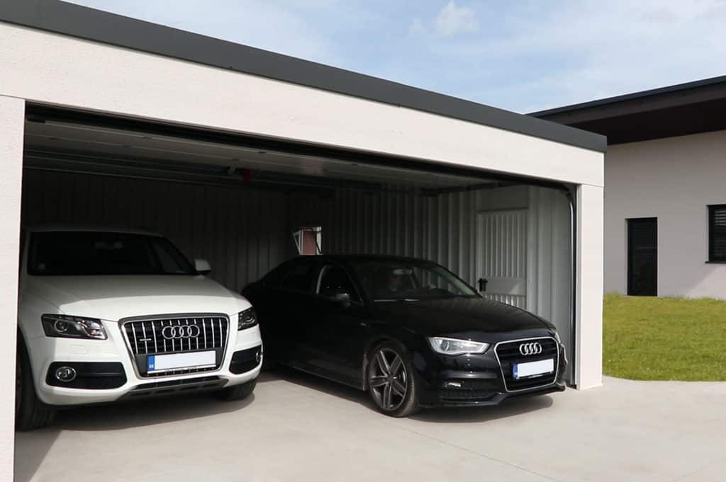 Dizajnová montovaná garáž pre dve autá