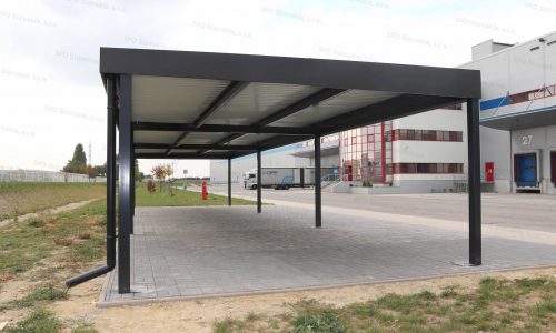 Moderný prístrešok na fajčenie v ral antracit 7016