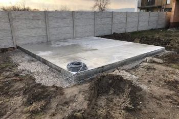 Betónová platňa ku garáži