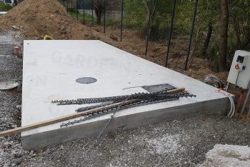 Betónová platňa s elektrickou elektrinou