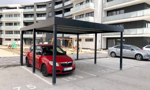 Prístrešok pre dve autá v antracitovej farbe