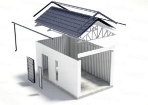 Rozsyp gar&aacute;že so sedlovou strechou