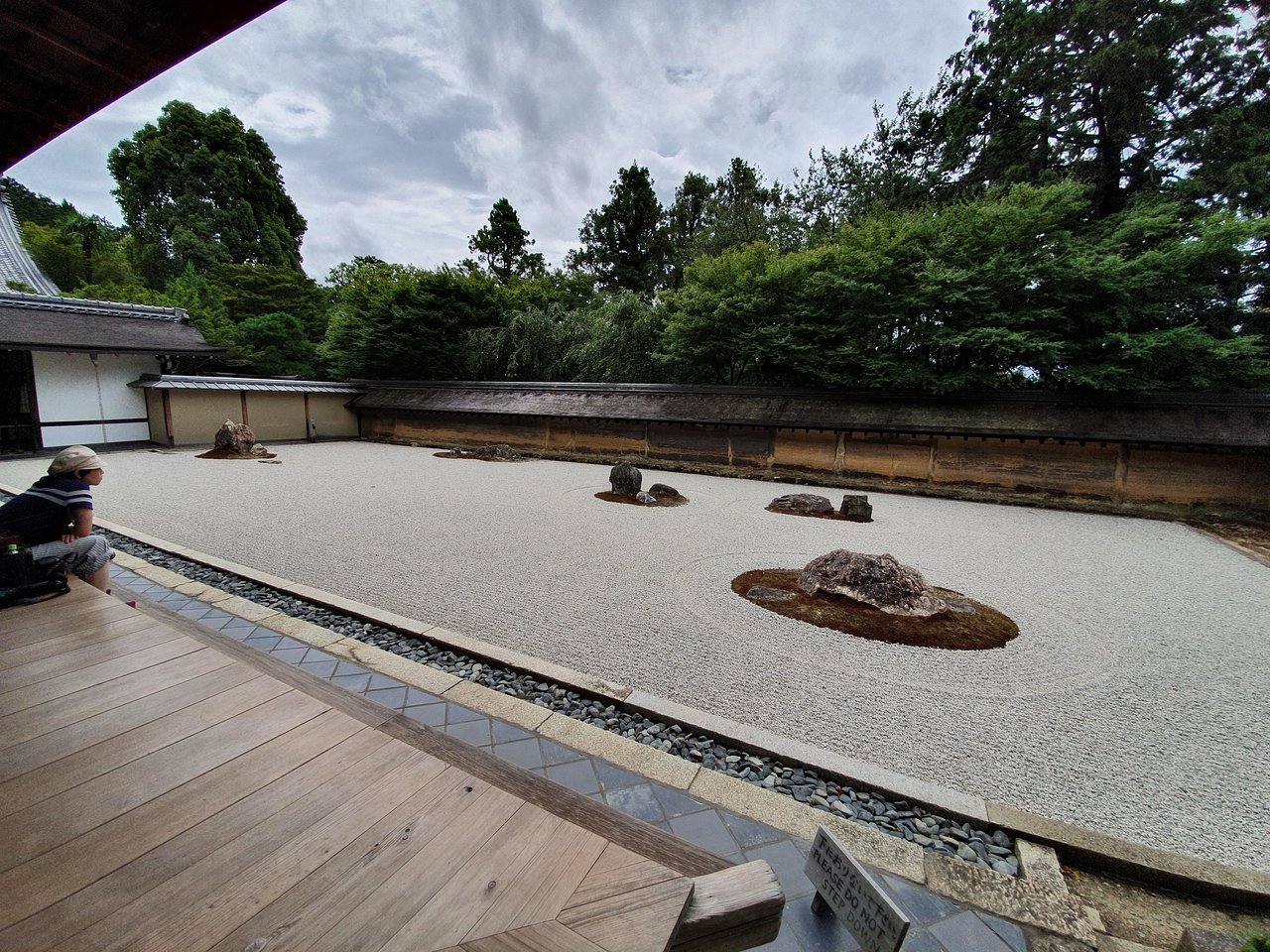 Kamenná záhrada v Ryoanji, Kjóto, Japonsko