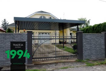 Prístrešok SIEBAU pre dve autá z ľavej strany