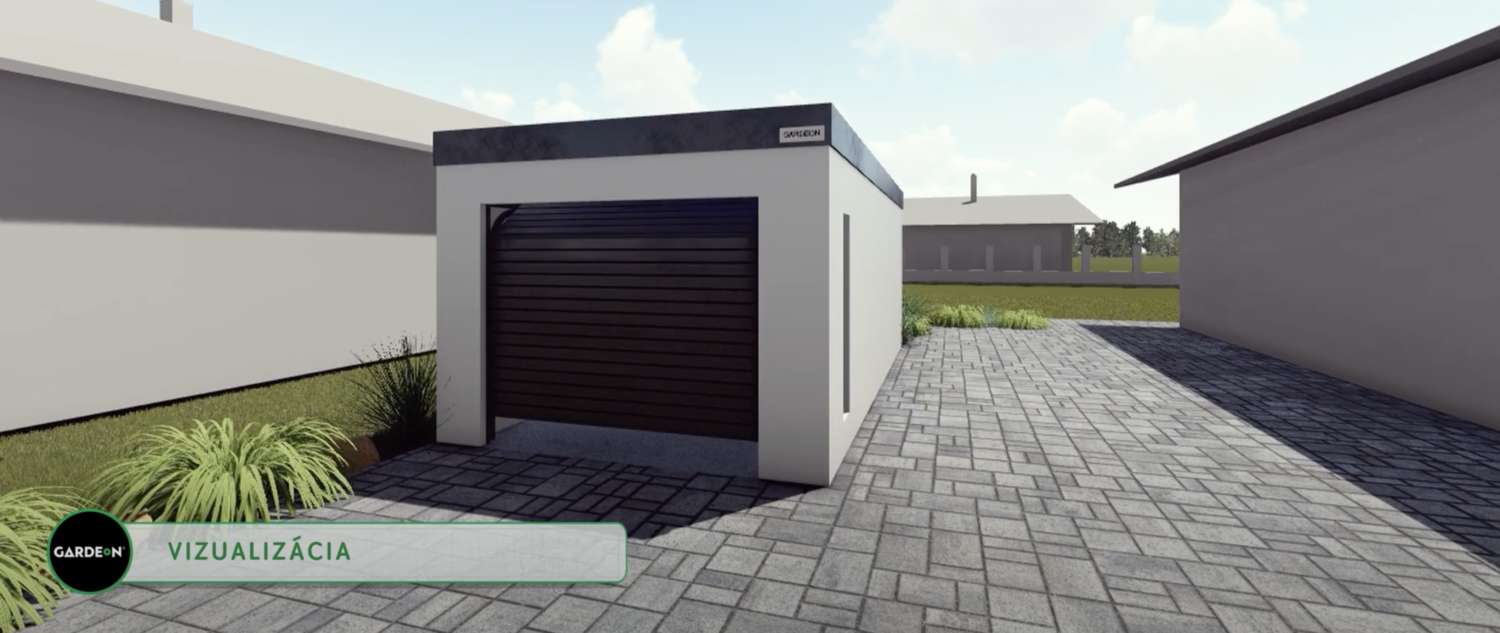 Vizualizácia garáže pre jedno auto v Sučanoch