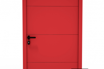 Dvere Hörmann LPU 42 v rubínovo červenej farbe