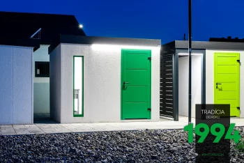 Zelený záhradný domček