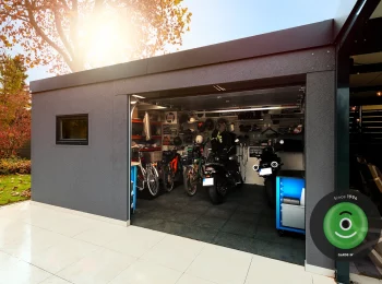 Interiér garáže Gardeon, motorky a bicykle