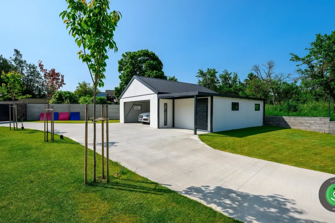 GARDEON dvojgaráž, záhradný domček a prístrešok antracit