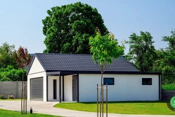 GARDEON dvojgaráž, záhradný domček a prístrešok v rohu pozemku