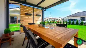 Pergola opretá o rodinný dom
