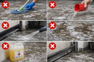 chyby pri čisten&iacute; pohlahy od soli po zime